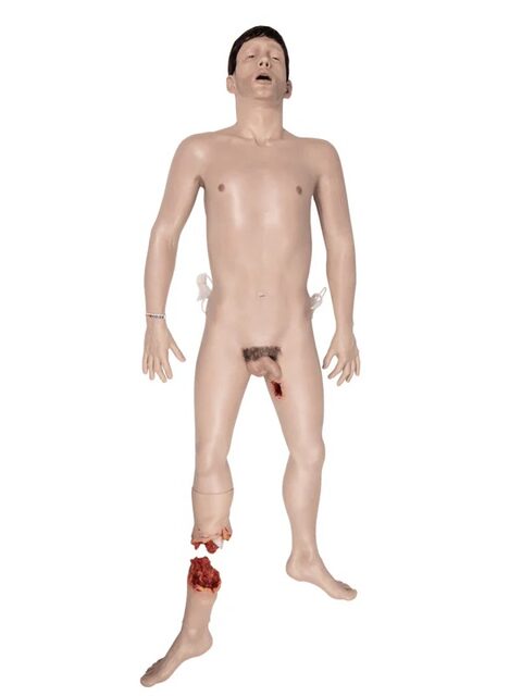 Simbodies EMS-Man — манекен тактичної медицини/EMS для TCCC/TECC: MARCH, турнікет, тампонада, airway, декомпресія, IO