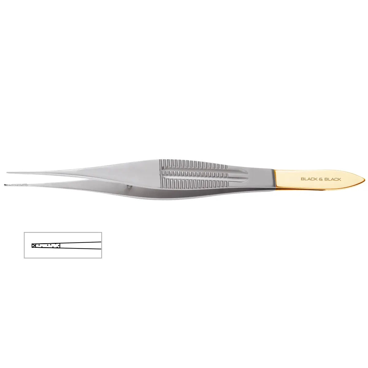 Tissue Forceps Tebbetts™ Delicate Diamond Dust™, 12 cm (4-3/4"), 1x2 teeth